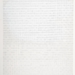 “Proceso III”, 2013, Procesos series, Staples glued on paper and white acrylic paint, 57 x 76 cm
