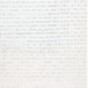 “Proceso III” (detail), 2013, Procesos series, Staples glued on paper and white acrylic paint, 57 x 76 cm