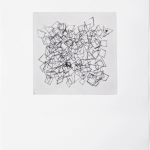“Sin título I”, 2017, Paisajes blancos series, Dry point, 34 x 43 cm
