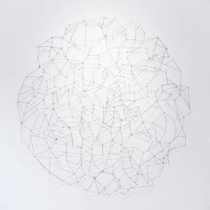 “No. 2”, 2015, Construcciones lineales series, Hand-tied metal, 166 cm diameter