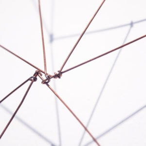 “No. 2” (detail), 2015, Construcciones lineales series, Hand-tied metal, 166 cm diameter